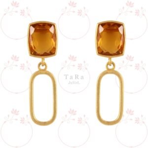 CITRINE RHINESTONE/QUARTZ Earrings